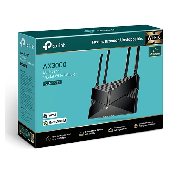 routeur-tp-link-archer-ax53-wifi-6-bi-bande-ax3000-avec-2402-mbps-sur-5-ghz-574-mbps-sur-24-ghz-gigabit-ethernet-et-securite-homeshield-bon-prix-maroc-casa-rabat-tanger-maxfor-systeme.webp