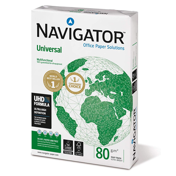 [NAVA480] Ramette de papier Navigator Universal NAVA480 Papier A4, 80 g/m² 5 flux 500 feuilles