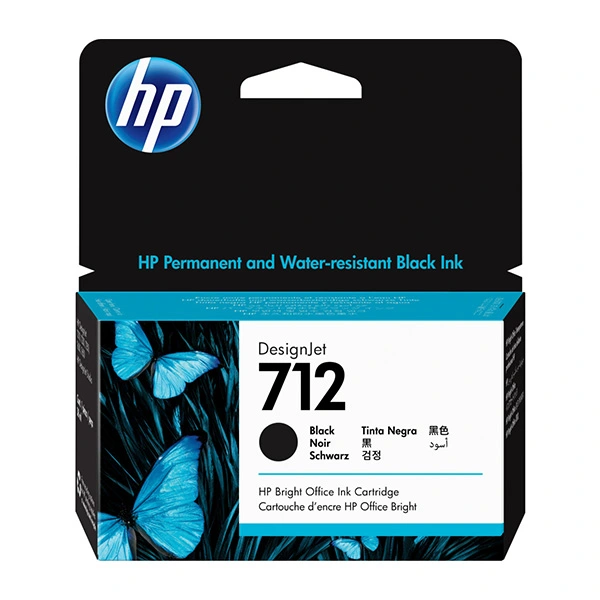 Cartouche d'encre HP 712 Noir d'origine 3ED70A