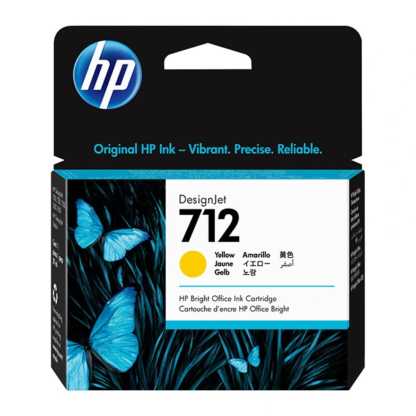 Cartouche d'encre HP 712 Jaune d'origine 3ED69A