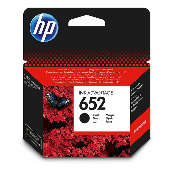 [WP-8703] Cartouche d'encre HP 652 Noir d'origine F6V25AE