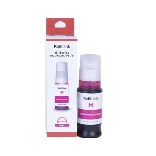 Bouteilles d'encre Refill Ink Printer Magenta compatible avec CANON a réservoir GI11 GI21 GI41 GI51 GI71 GI81 GI91 Canon Pixma G2160 et G3160