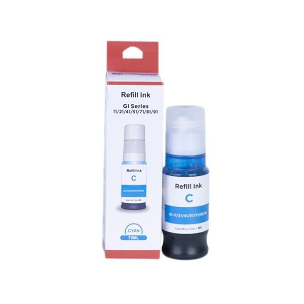 [WP-8763] Bouteilles d'encre Refill Ink Printer CYAN compatible avec CANON a réservoir GI11 GI21 GI41 GI51 GI71 GI81 GI91 Canon Pixma G2160 et G3160