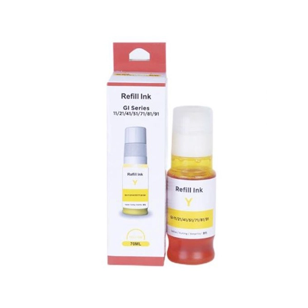 [WP-8767] Bouteilles d'encre Refill Ink Printer Yellow compatible avec CANON a réservoir GI11 GI21 GI41 GI51 GI71 GI81 GI91 Canon Pixma G2160 et G3160