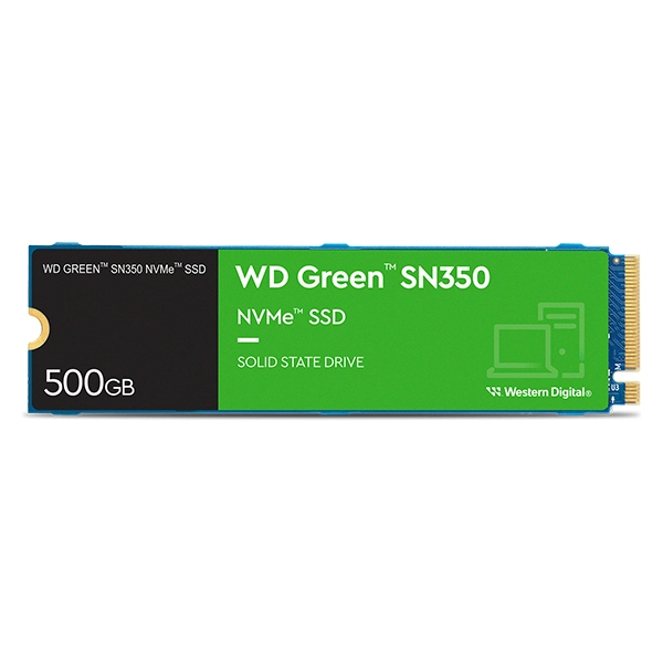[WDS500G2G0C] Disque dur interne SSD WD Green SN350 M.2 2280 PCIe Gen3 x4 NVMe 500 Go WDS500G2G0C