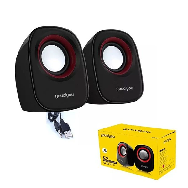 Haut Parleurs Youaiyou C4 Stereo Speakers multimédia Pc 3.5w -Jack -Usb