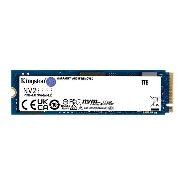 Disque Dur Kingston interne SSD NV2 M.2 2280 PCIe Gen4 x4 NVMe 1 To - SNV2S/1000G