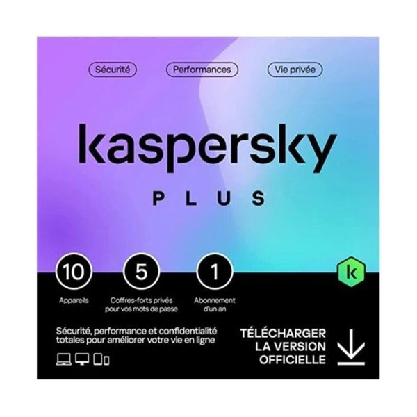 [KL10428BKFS-MAGFFP] Kaspersky Plus - Internet Security 10 Postes -1 an - KL10428BKFS-MAGFFP