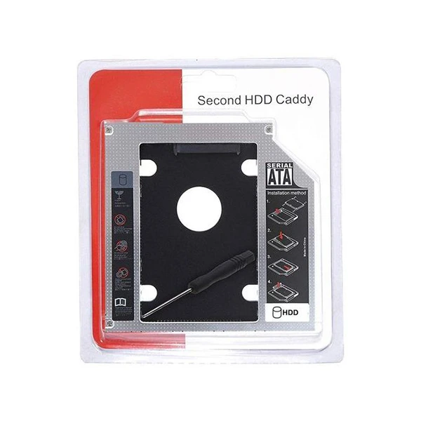 [WP-12381] Hard Drive SATA to SATA 2.5" Second HDD Caddy 9.5mm CD/DVD-ROM