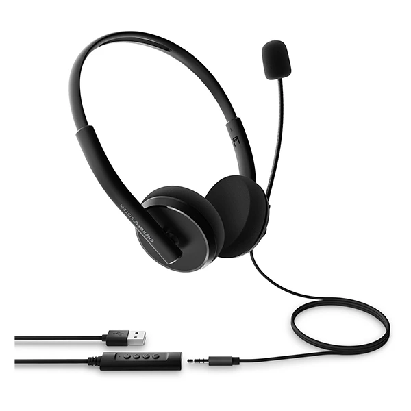 Casque Energy Sistem Office 2+ – Connexion Mini Jack 3,5mm / USB, Microphone Rétractable - 452026