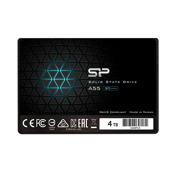 [SP004TBSS3A55S25] Disque Dur INTERNE Silicon Power 4To SSD A55 – Technologie 3D NAND, SLC Cache, Performance Boost, SATA III, SP004TBSS3A55S25