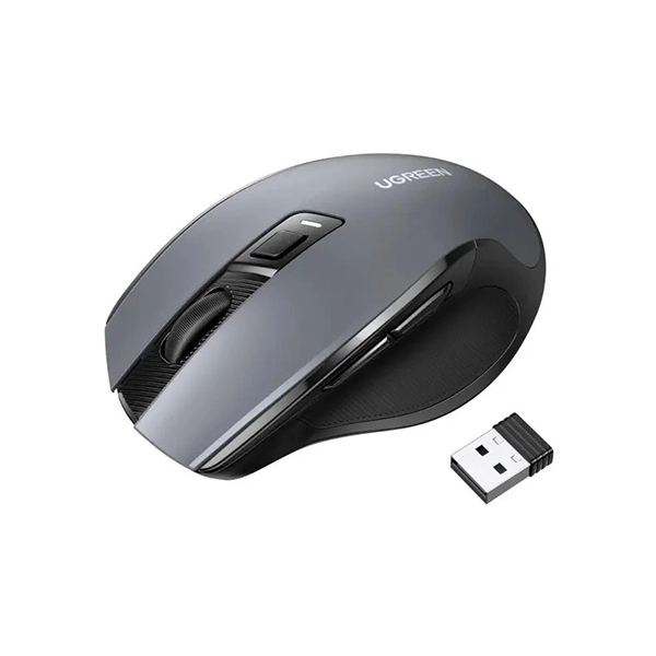 [MU006] Souris Sans Fil Ugreen MU006 - Design Ergonomique Ambidextre, 6 Boutons Programmables, Portée 15m, Technologie Optique 2,4 GHz