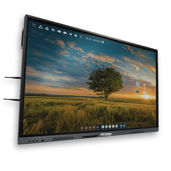Écran Interactif ACCENT 65" CE65GA 4K (3840x2160) Android 13, 8GB RAM / 64GB Stockage, 40 Points de Contact, Connectivité Wifi6 et HDMI