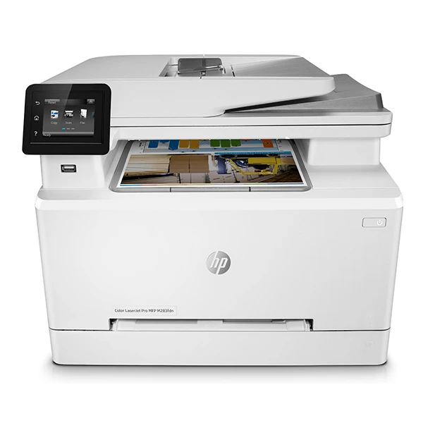 Imprimante Multifonction Laser Couleur HP LaserJet Pro M283fdn, 4-en-1, 21 ppm, Recto Verso Auto, Réseau Ethernet Gigabit