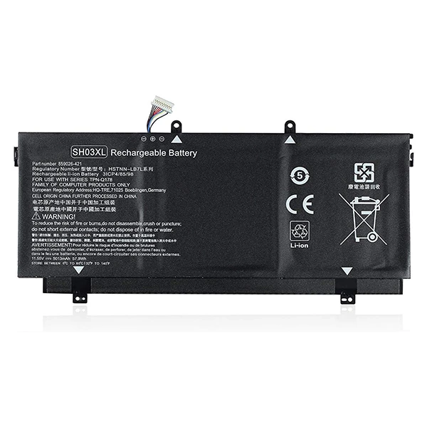 [SH03XL] Batterie Compatible HP Spectre X360 13-AC / 13-AB / 13-W Series, Li-ion SH03XL TPN-Q178 11,55V 57,9Wh