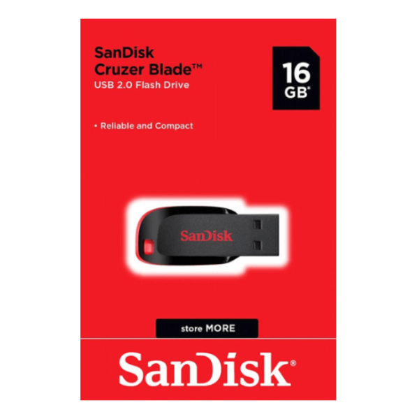 Clé USB SanDisk Cruzer Blade 16GB – Stockage Portable Fiable