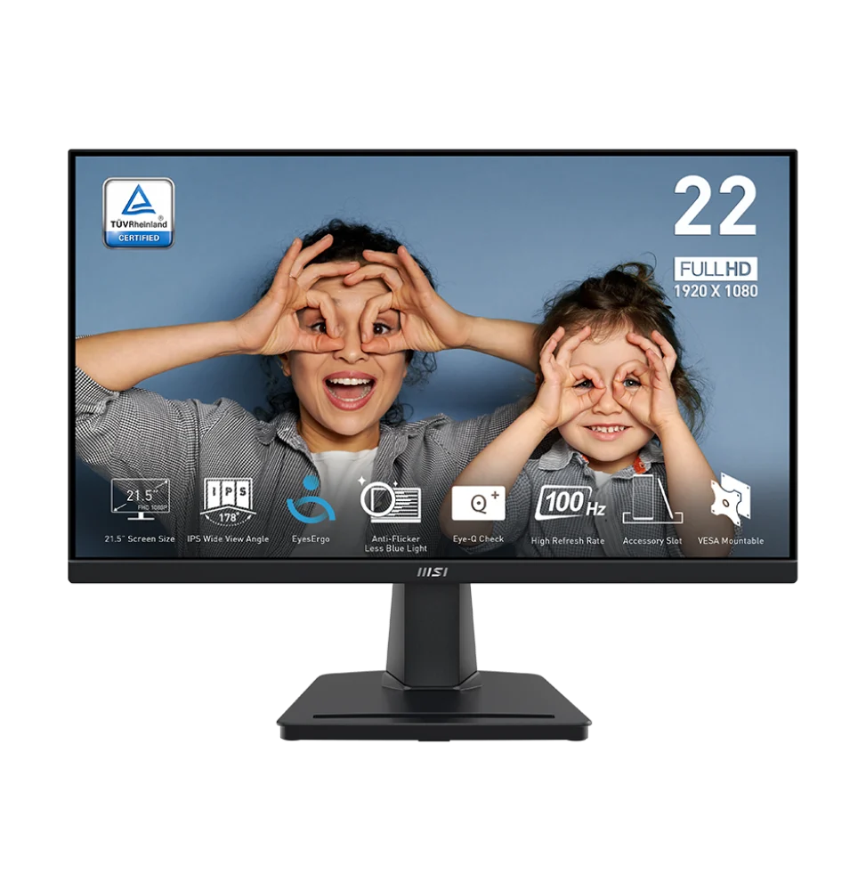 [9S6-3PC6CM-002] MSI Pro MP225 21,45" Full HD (9S6-3PC6CM-002) – Écran IPS 100 Hz